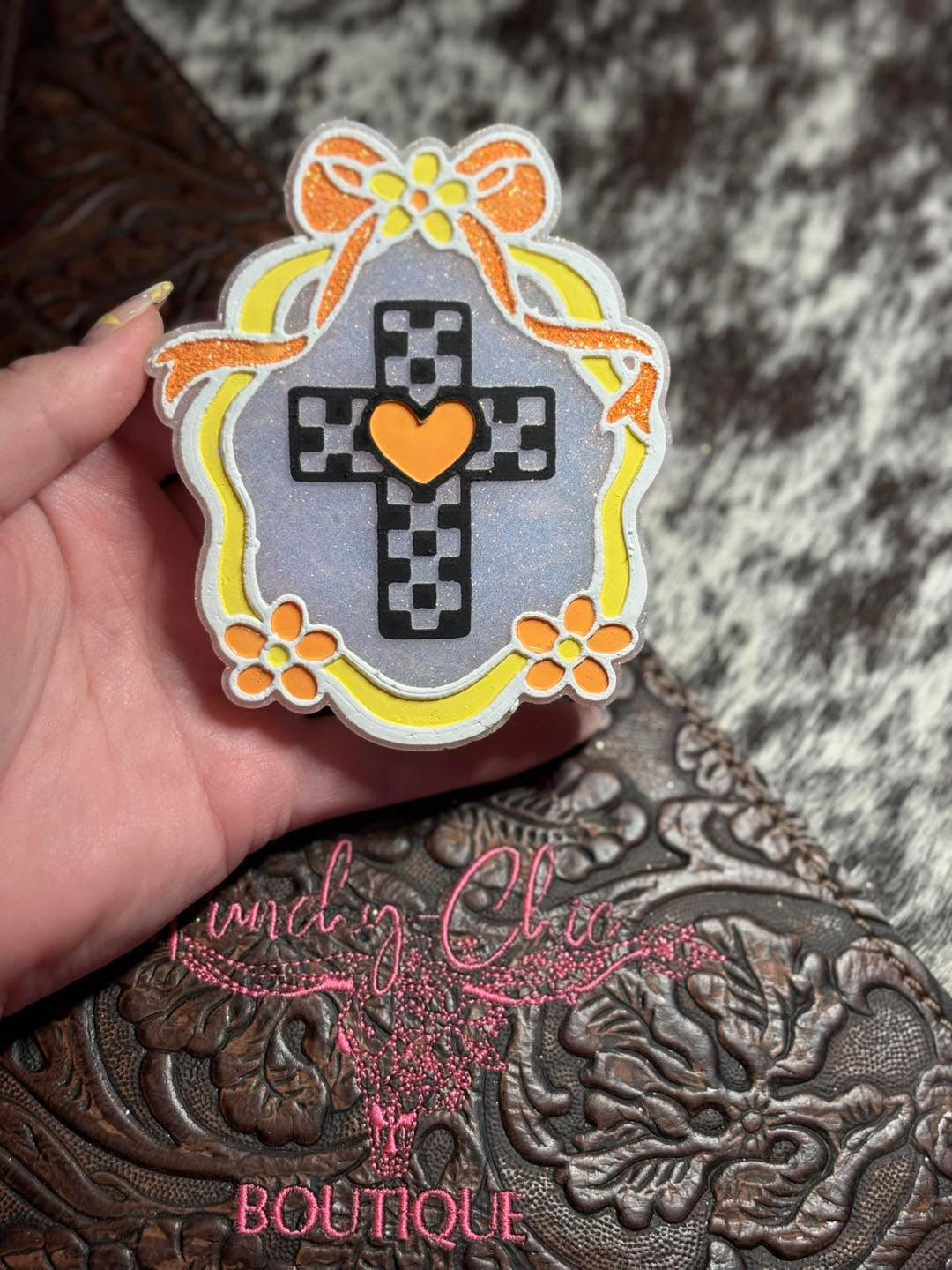 Checkered Cross Frame